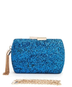Glitter Iconic Box Clutch Bag F660 BLUE